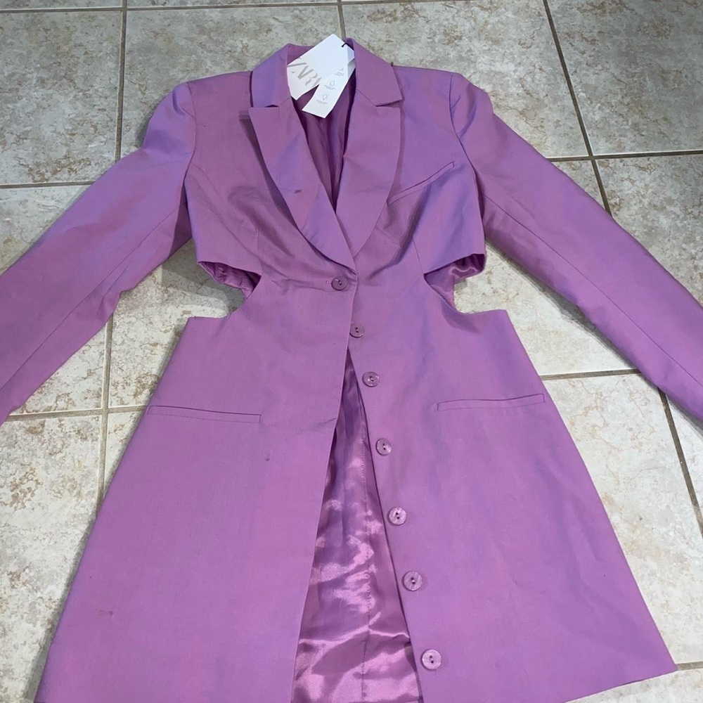 Zara Lavender Blazer Dress